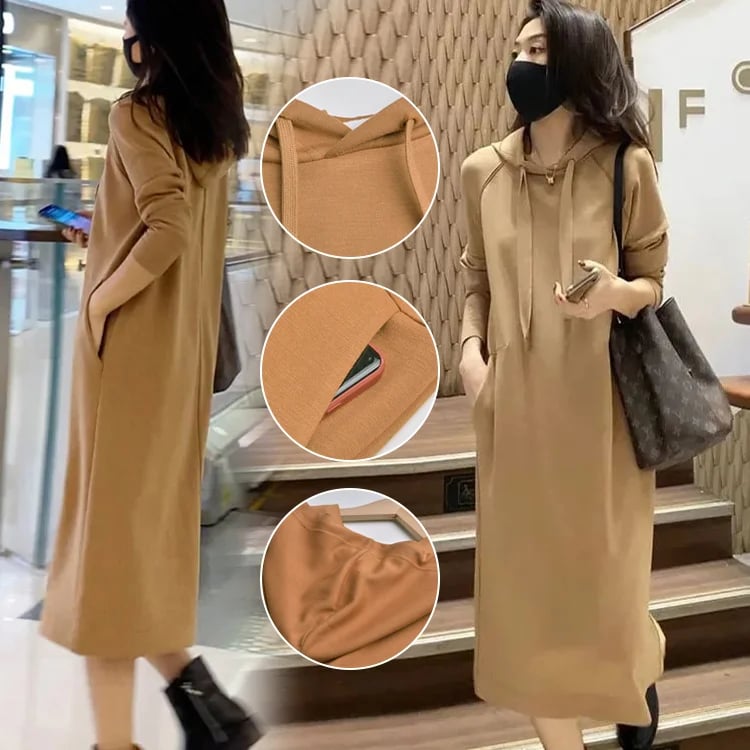 Adriana Del Pozo™️ Casualowa sukienka z kapturem