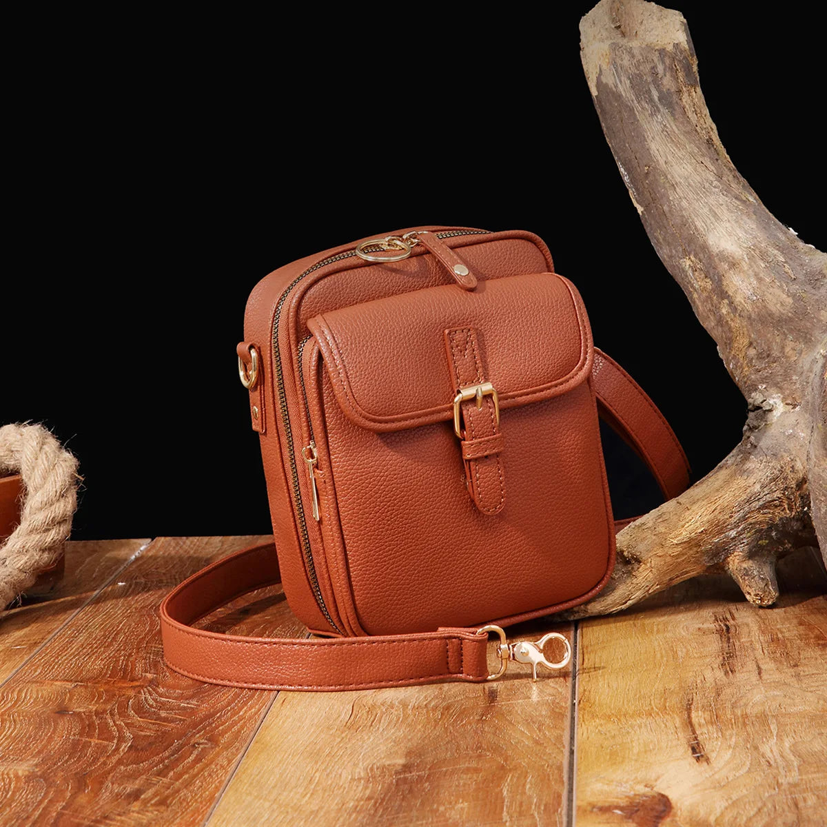 Alma Marotti™ Damska torebka crossbody z przegródkami