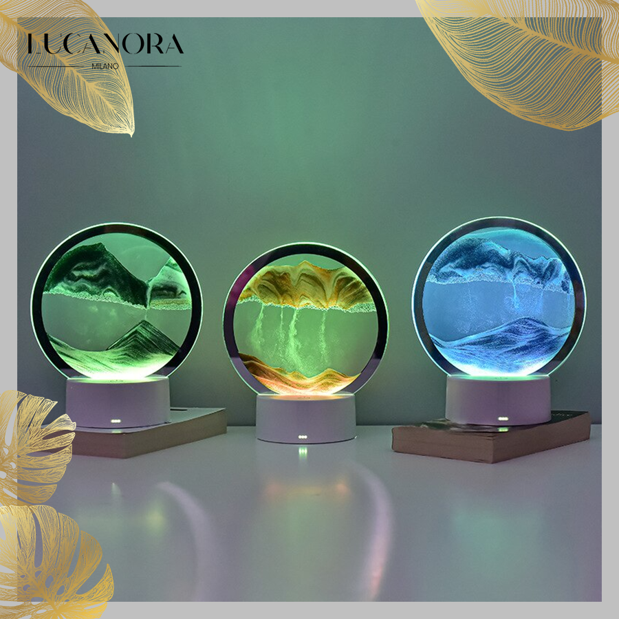 AtmoScape™ Kolorowa lampa LED z klepsydrą Art Frame