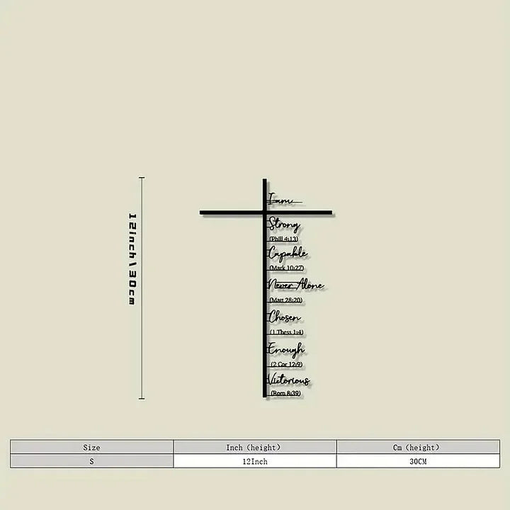BlessHeart™ Elagancka, metalowa dekoracja ścienna z motywem modlitwy