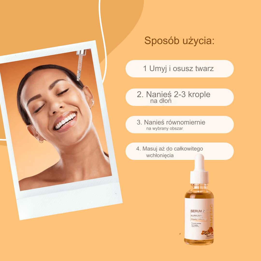 Bonatura+™️ Serum do twarzy z kurkumą | Odśwież swoją skórę i pozbądź się ciemnych plam na stałe!