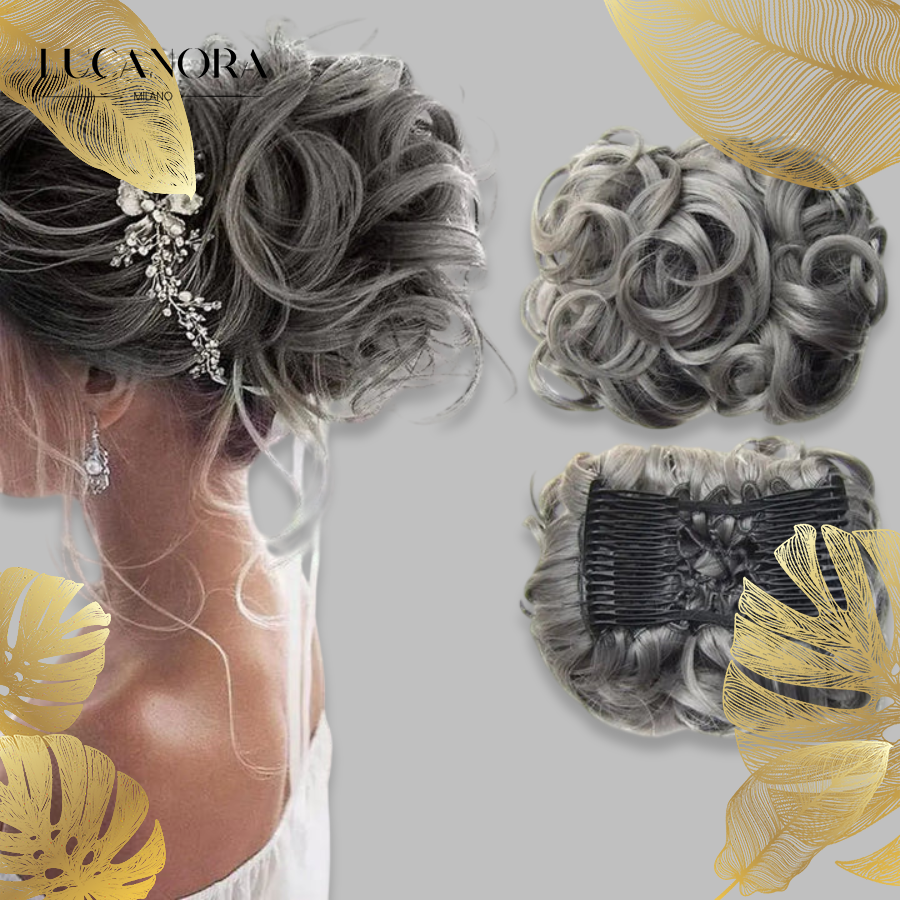 BunVibe™ – Gumka z doczepianym kokiem | Stylowy, messy bun w kilka sekund!