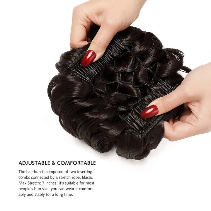 BunVibe™ – Gumka z doczepianym kokiem | Stylowy, messy bun w kilka sekund!