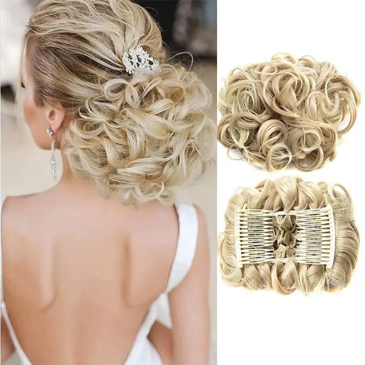 BunVibe™ – Gumka z doczepianym kokiem | Stylowy, messy bun w kilka sekund!