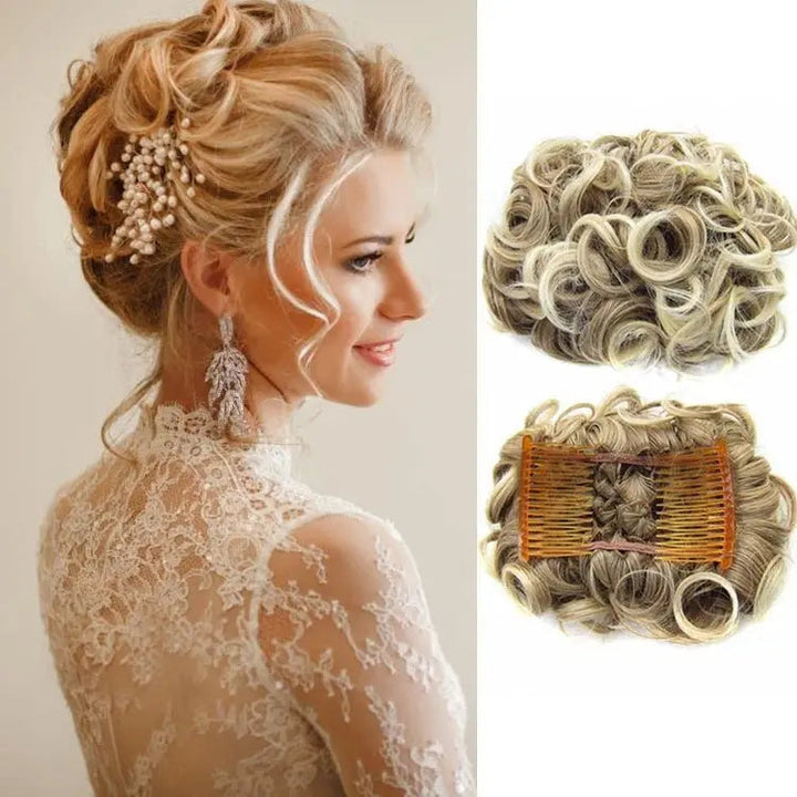 BunVibe™ – Gumka z doczepianym kokiem | Stylowy, messy bun w kilka sekund!