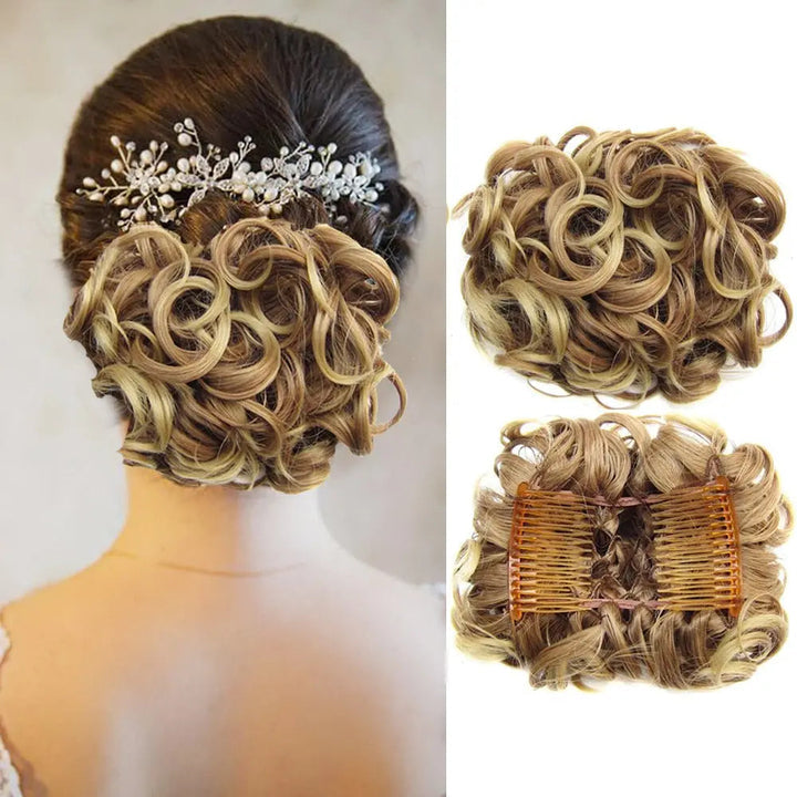 BunVibe™ – Gumka z doczepianym kokiem | Stylowy, messy bun w kilka sekund!