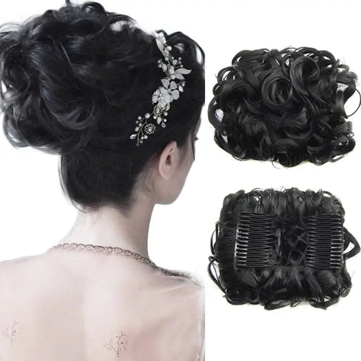 BunVibe™ – Gumka z doczepianym kokiem | Stylowy, messy bun w kilka sekund!