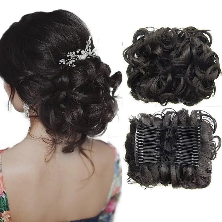 BunVibe™ – Gumka z doczepianym kokiem | Stylowy, messy bun w kilka sekund!