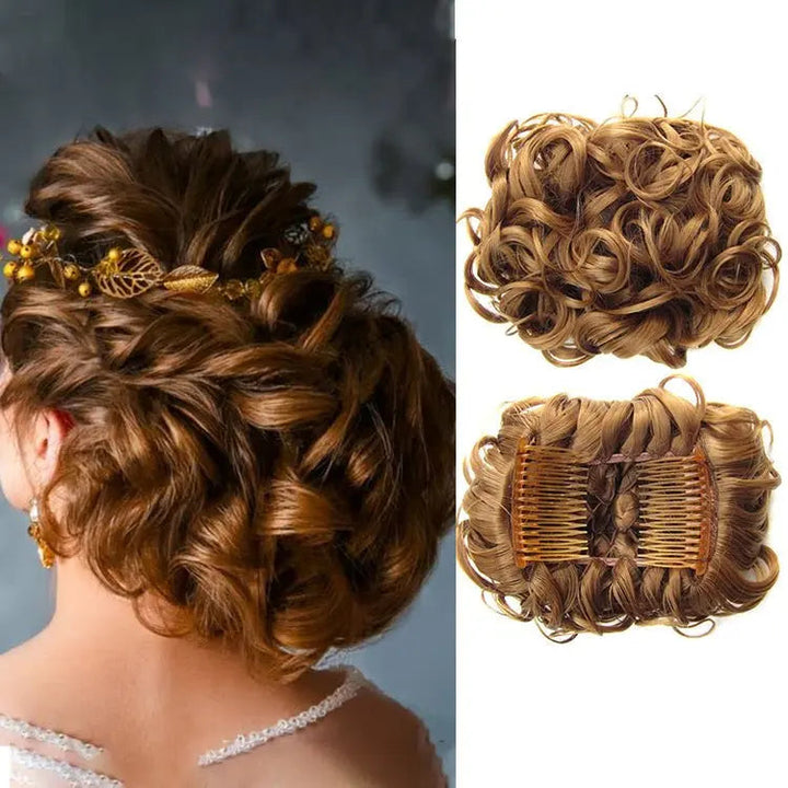 BunVibe™ – Gumka z doczepianym kokiem | Stylowy, messy bun w kilka sekund!