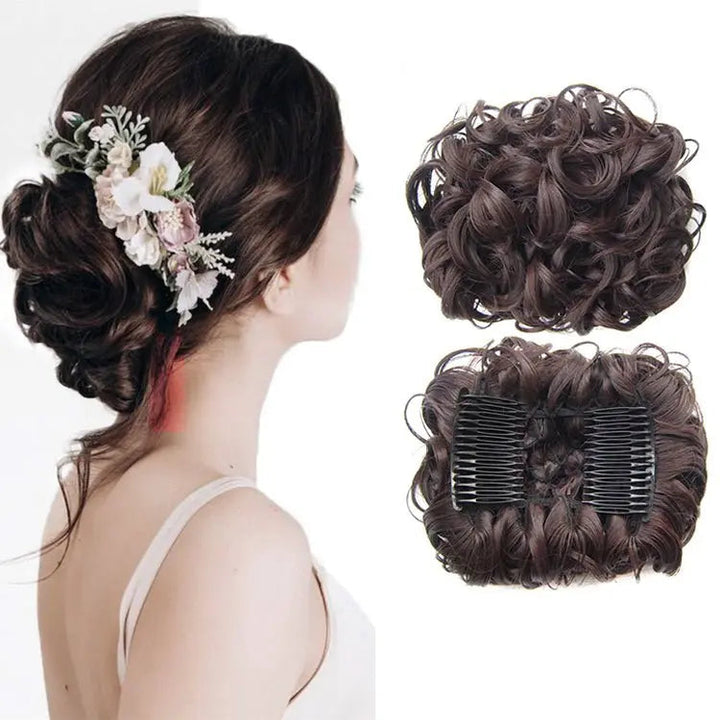 BunVibe™ – Gumka z doczepianym kokiem | Stylowy, messy bun w kilka sekund!