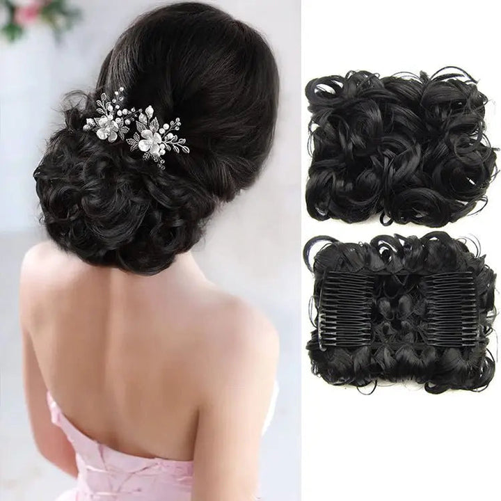 BunVibe™ – Gumka z doczepianym kokiem | Stylowy, messy bun w kilka sekund!