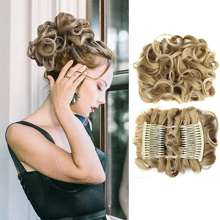 BunVibe™ – Gumka z doczepianym kokiem | Stylowy, messy bun w kilka sekund!