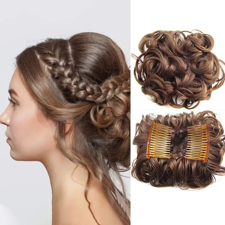 BunVibe™ – Gumka z doczepianym kokiem | Stylowy, messy bun w kilka sekund!