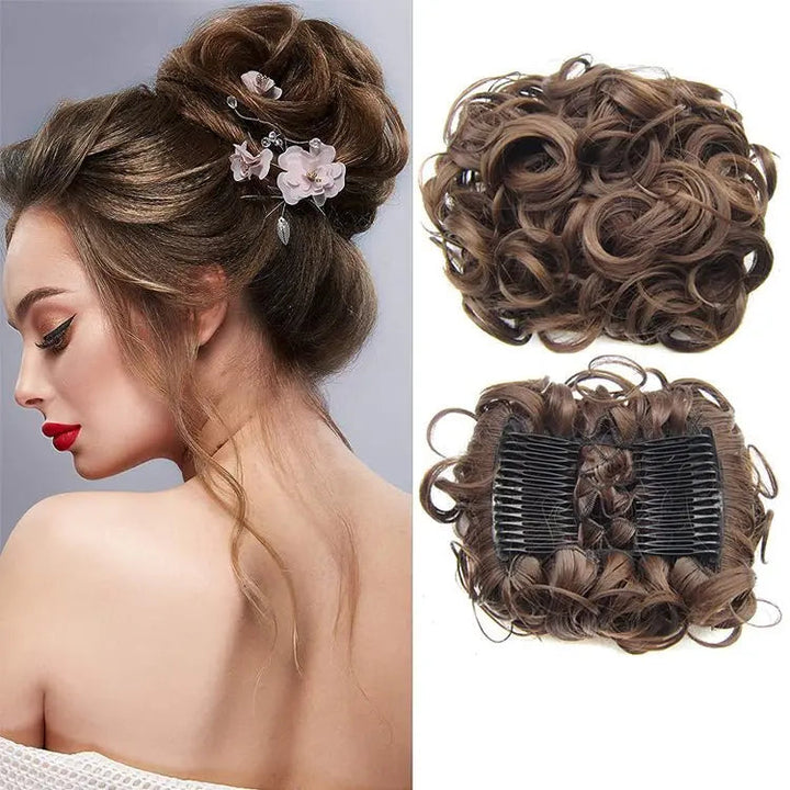 BunVibe™ – Gumka z doczepianym kokiem | Stylowy, messy bun w kilka sekund!