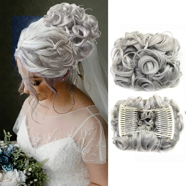 BunVibe™ – Gumka z doczepianym kokiem | Stylowy, messy bun w kilka sekund!