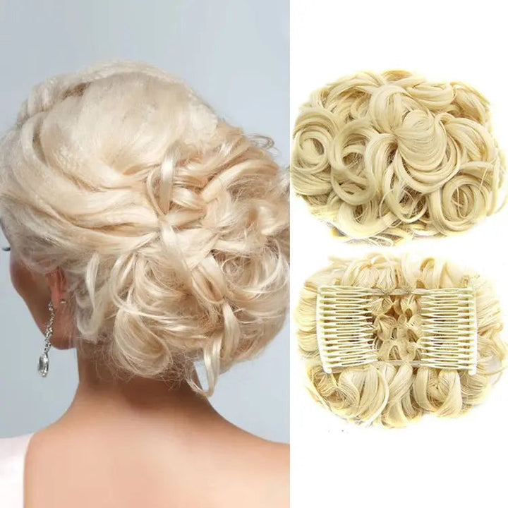BunVibe™ – Gumka z doczepianym kokiem | Stylowy, messy bun w kilka sekund!