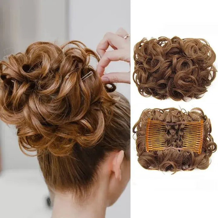 BunVibe™ – Gumka z doczepianym kokiem | Stylowy, messy bun w kilka sekund!