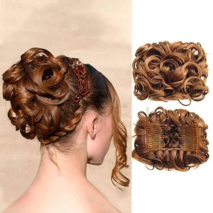 BunVibe™ – Gumka z doczepianym kokiem | Stylowy, messy bun w kilka sekund!