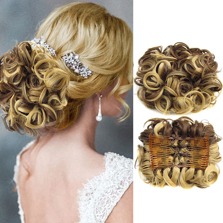 BunVibe™ – Gumka z doczepianym kokiem | Stylowy, messy bun w kilka sekund!