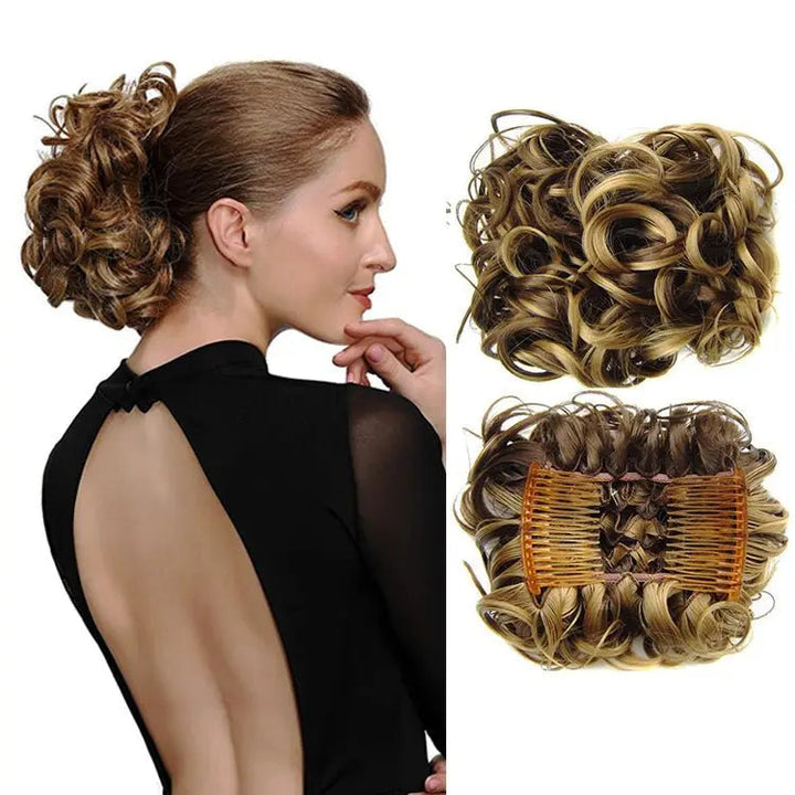 BunVibe™ – Gumka z doczepianym kokiem | Stylowy, messy bun w kilka sekund!