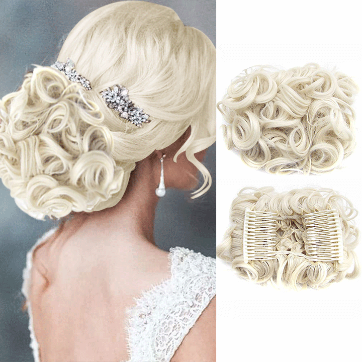 BunVibe™ – Gumka z doczepianym kokiem | Stylowy, messy bun w kilka sekund!