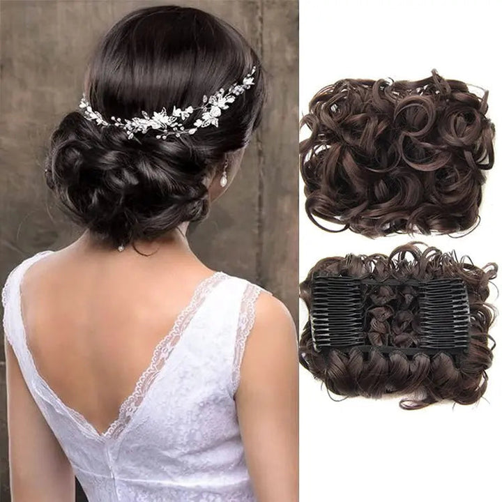 BunVibe™ – Gumka z doczepianym kokiem | Stylowy, messy bun w kilka sekund!
