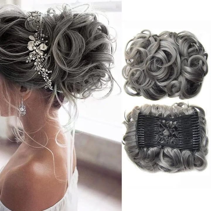 BunVibe™ – Gumka z doczepianym kokiem | Stylowy, messy bun w kilka sekund!
