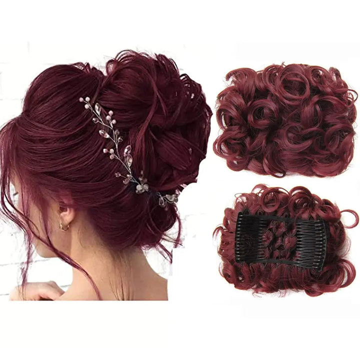 BunVibe™ – Gumka z doczepianym kokiem | Stylowy, messy bun w kilka sekund!