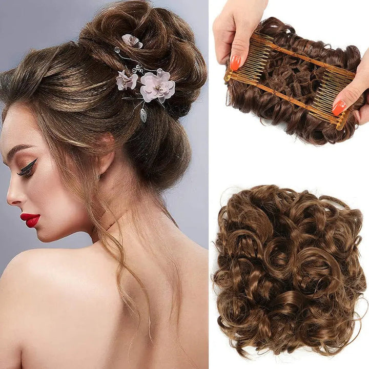 BunVibe™ – Gumka z doczepianym kokiem | Stylowy, messy bun w kilka sekund!