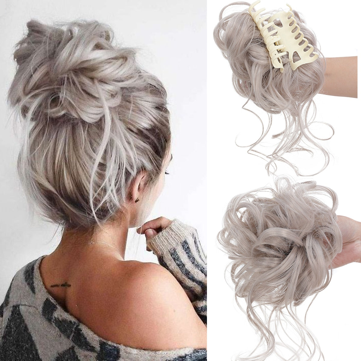 ChicChignon™ Wiązana treska z klipsem