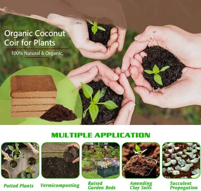EcoBloom™ Wysokiej jakości organiczne cegły z włókna kokosowego dla roślin
