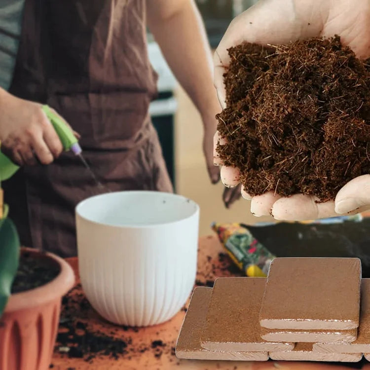 EcoBloom™ Wysokiej jakości organiczne cegły z włókna kokosowego dla roślin