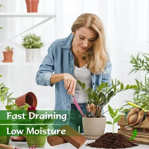 EcoBloom™ Wysokiej jakości organiczne cegły z włókna kokosowego dla roślin