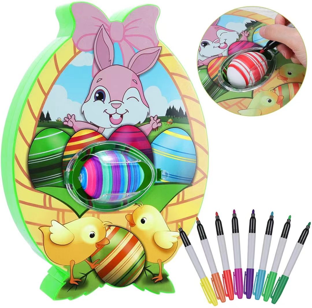 EggMazing Mini™ Zestaw z urządzeniem do zdobienia jajek DIY i markerami