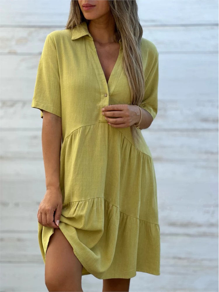 Eliza Philips™ Luźna sukienka z guzikami