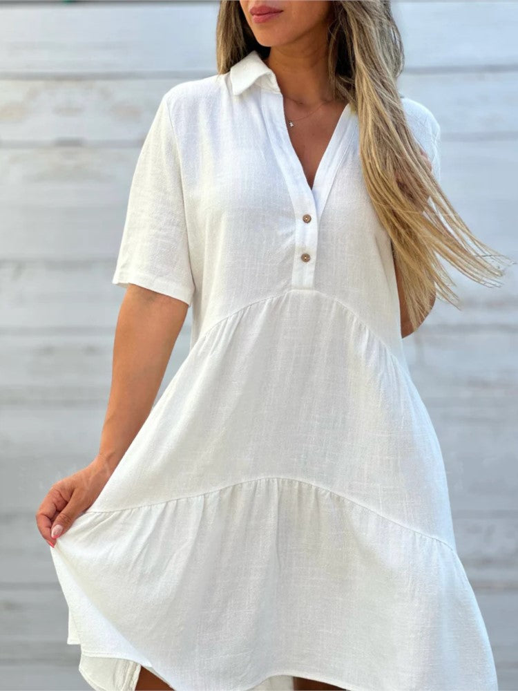 Eliza Philips™ Luźna sukienka z guzikami