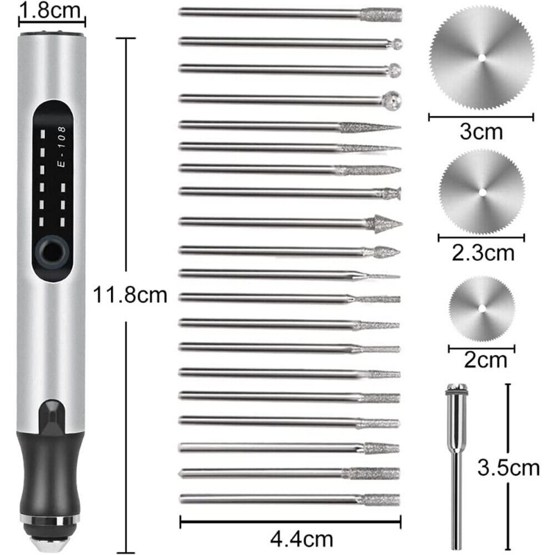 EngraveIt™ Pióro grawerujące + 30 unikalnych bitów grawerskich GRATIS