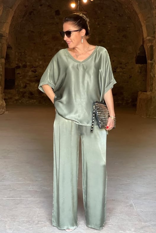 Eva di Muro™ Dwuczęściowy zestaw z dekoltem w serek