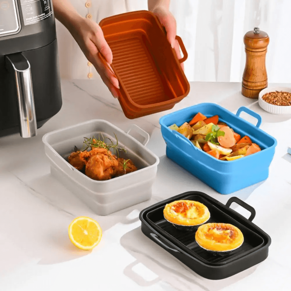 FlexiFry™️ Składana silikonowa blacha do pieczenia i smażenia Air Fryer