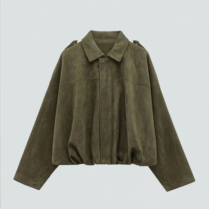 Galatea Martone™ Kurtka Oversized o zamszowym wykończeniu