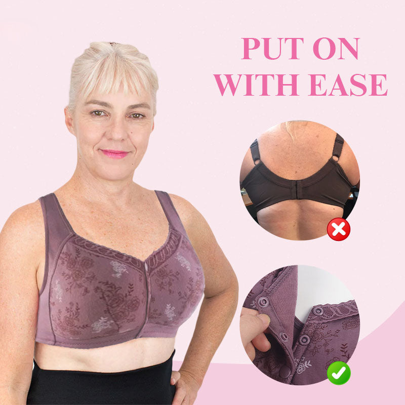Glamorette Bra™ Biustonosz z guzikami z przodu
