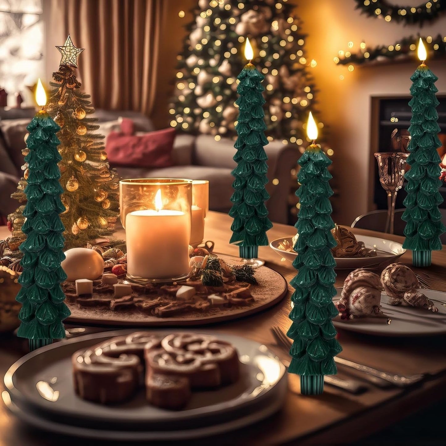 GlowTree™ Świece lodowe LED w kształcie choinki na Boże Narodzenie