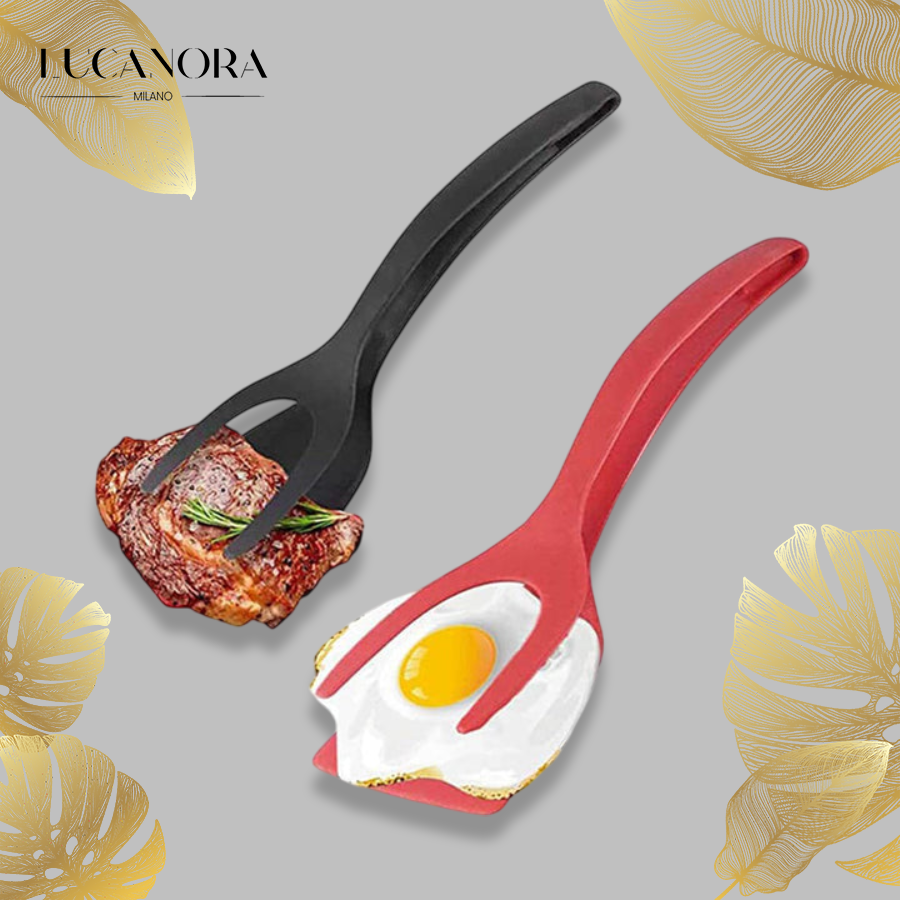 FlipTongs™ - Szpatułko-szczypce 2 w 1 do obracania jedzenia