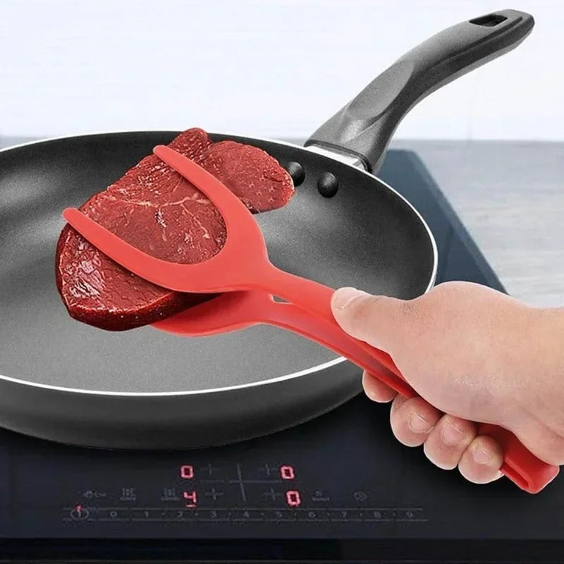 FlipTongs™ - Szpatułko-szczypce 2 w 1 do obracania jedzenia