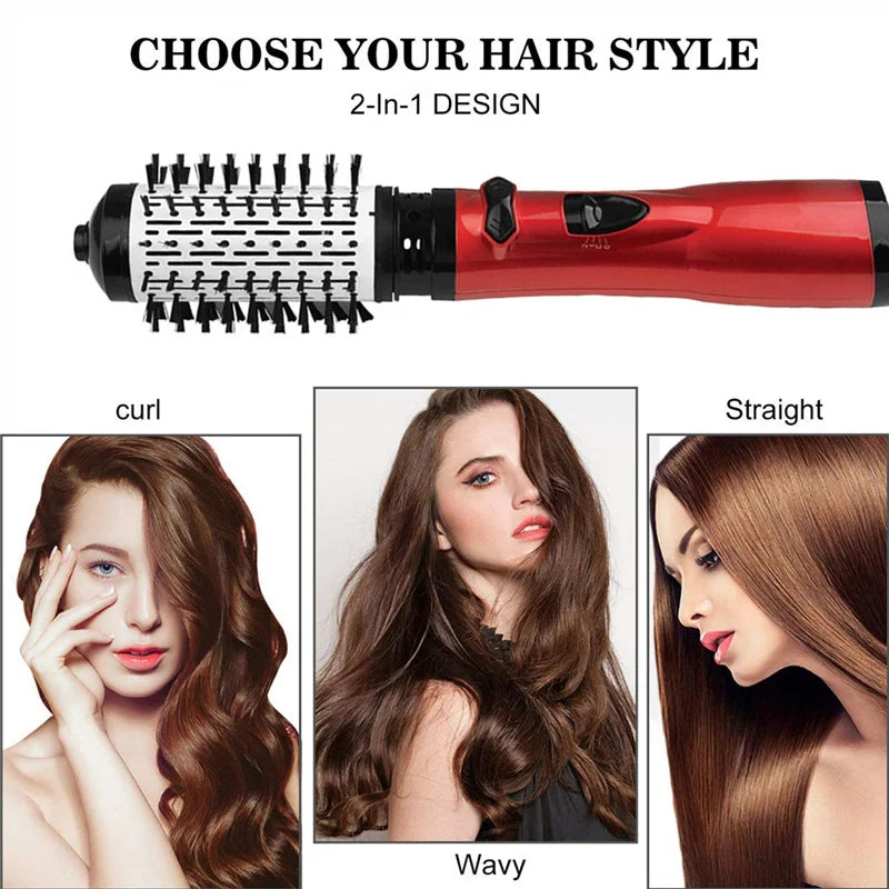 Hair Glam™️ 3 w 1 obrotowa szczotka, stylizator i suszarka do włosów
