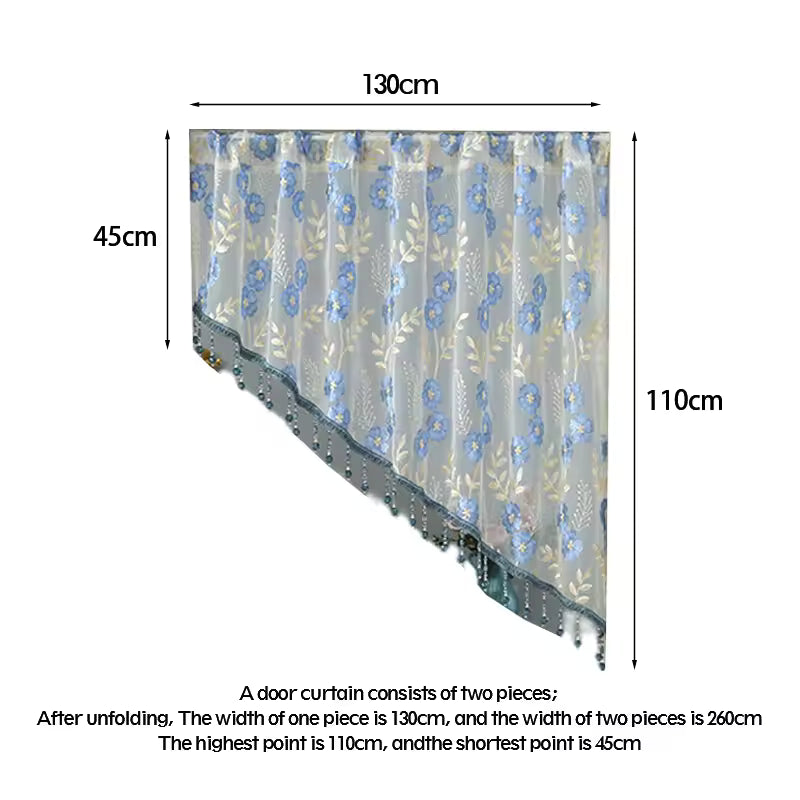 LaceCharm™ Zasłona koronkowa do przejść i okien z frędzlami