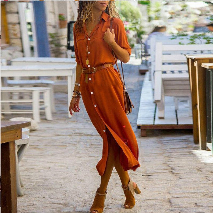 Lara Marando™️ Koszulowa sukienka na co dzień