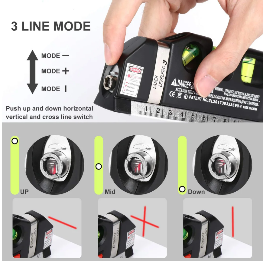 Levita Pro™ – Precyzyjna miarka laserowa z poziomicą