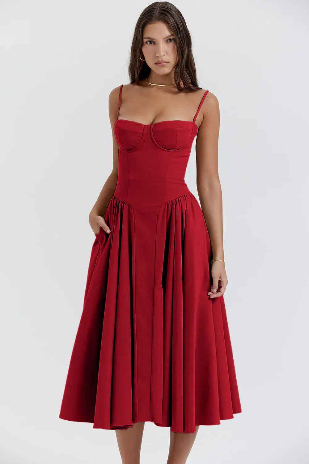 Liane Vincent™️ Gorsetowa sukienka midi