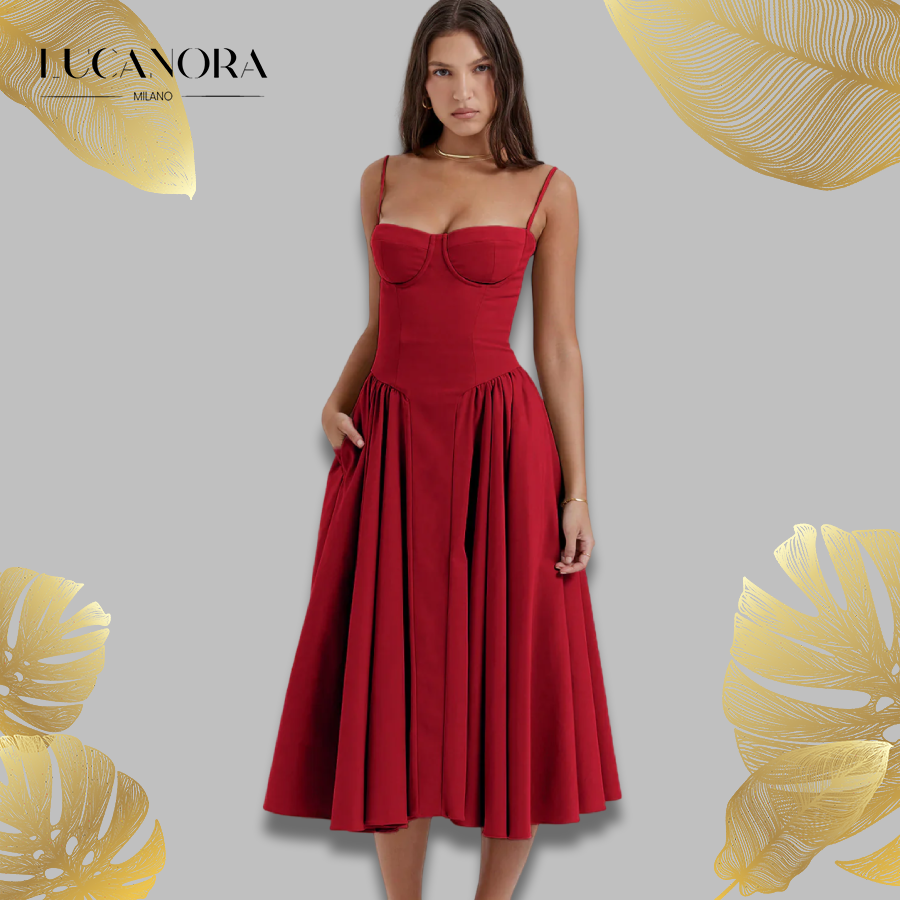 Liane Vincent™️ Gorsetowa sukienka midi